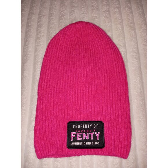 Rihanna Savage X Fenty Limited Edition LVII Game Day Beanie Millennial Pink - Picture 1 of 5
